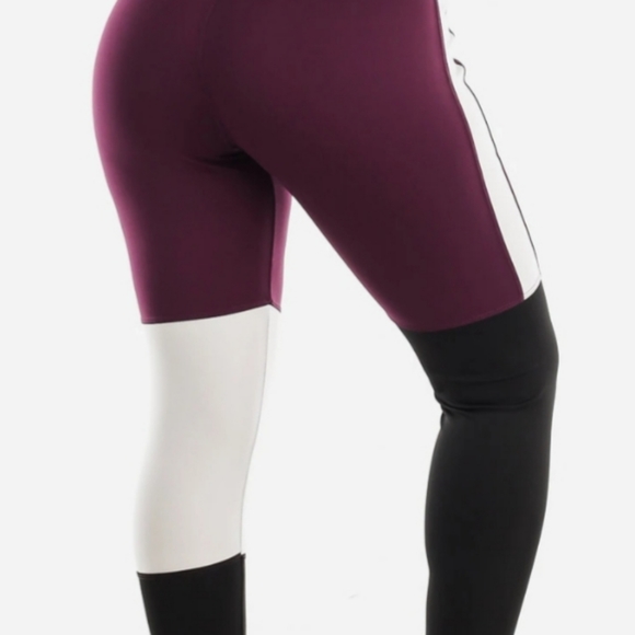 Activewear Colorblock Purple Leggings - Picture 5 of 7